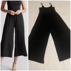 Black Quince Tencel Jersey Wide Leg Jumpsuit